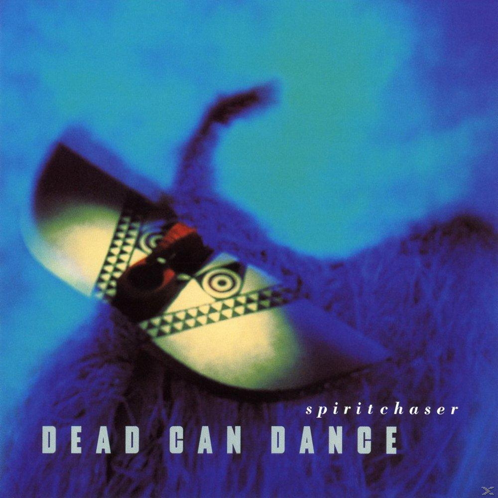 Album borító: maszk, nyúló kéz, kék háttér, 'spirit chaser' és 'DEAD CAN DANCE' szöveggel.