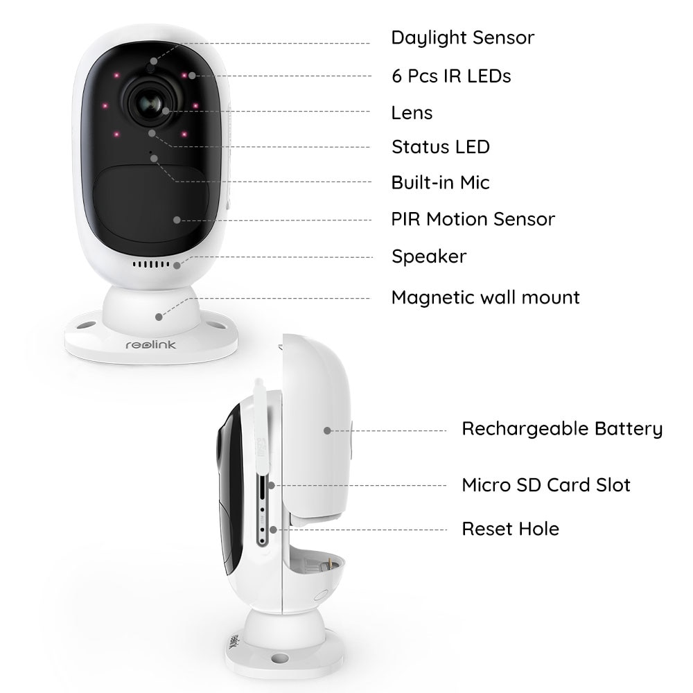 REOLINK Argus 2 - Telecamera di sicurezza (Full-HD, Full-HD)
