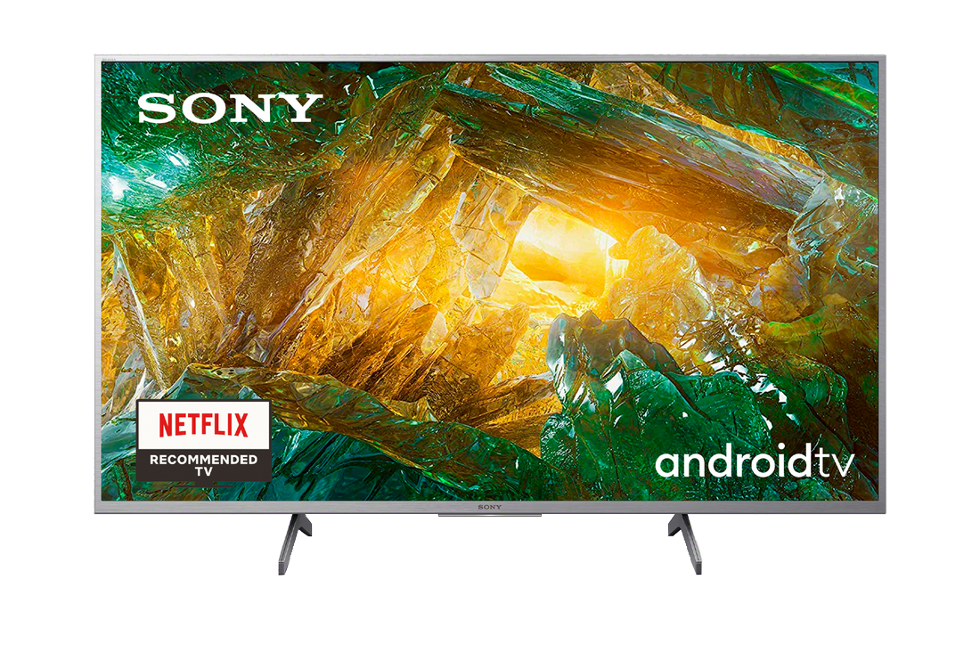 TV LED 43" - Sony KD43XH8077, UHD 4K, HDR, X1, SmartTV (AndroidTV), Asistente de Google, Triluminos, Plata