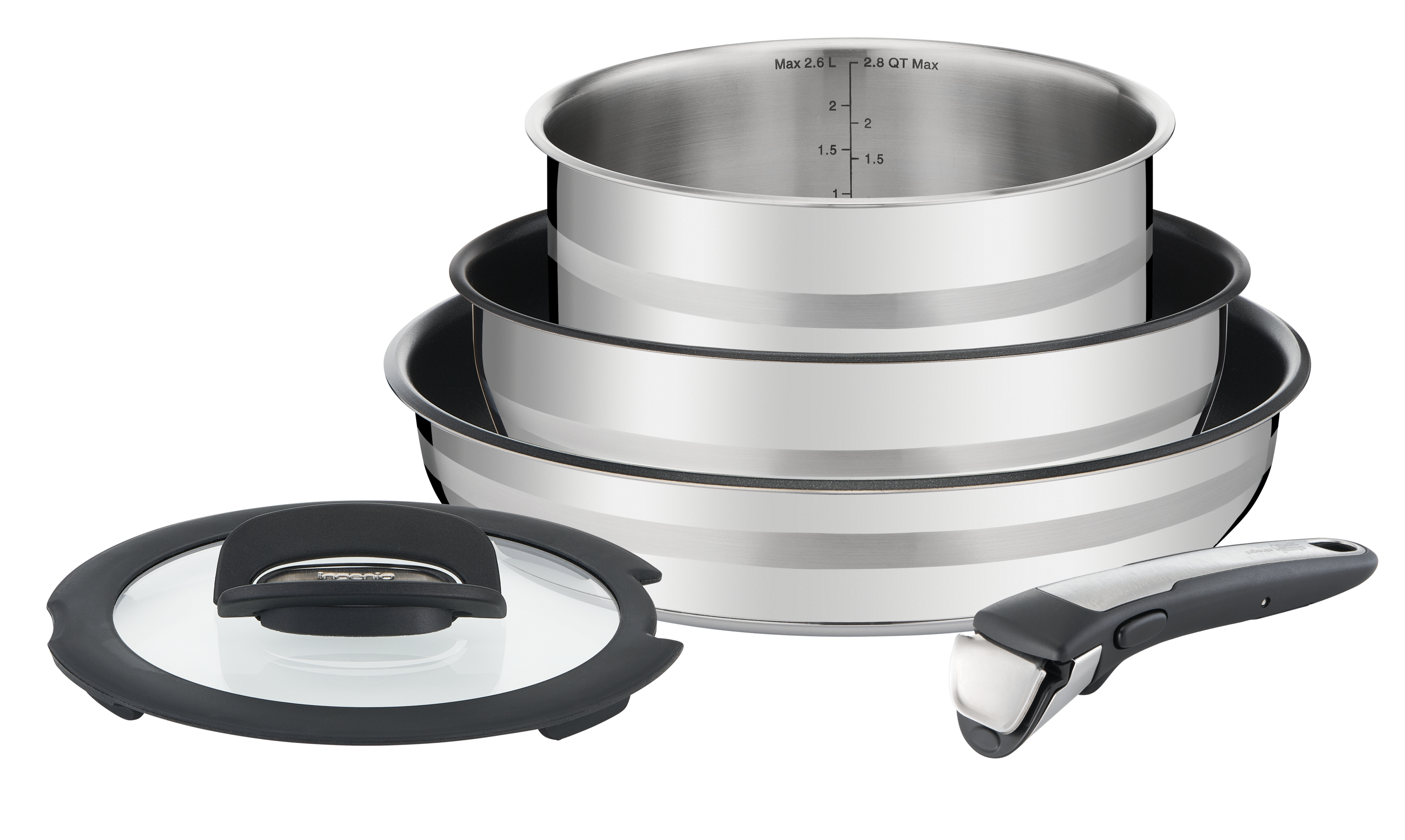 TEFAL L95690 Jamie Oliver Pfannen-Set (Edelstahl, passend für alle Herdarten)
