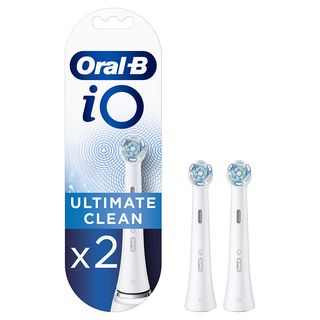 Recambio para cepillo dental - Oral-B iO Ultimate Clean, cabezales de recambio, Blanco, Pack de 2 unidades
