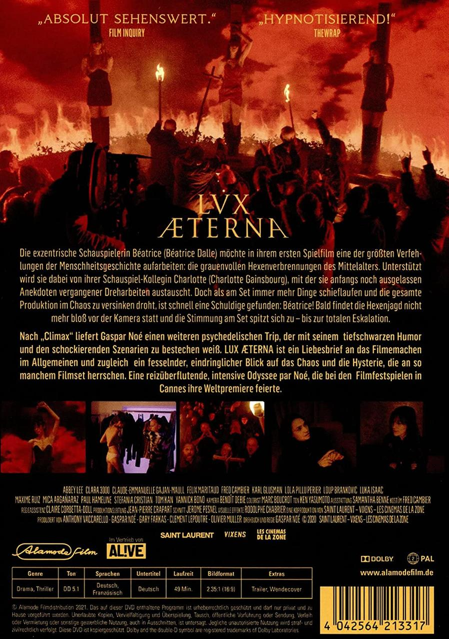 DVD-Hülle mit Filmdetails und Bildern. Roter und weißer Hintergrund.