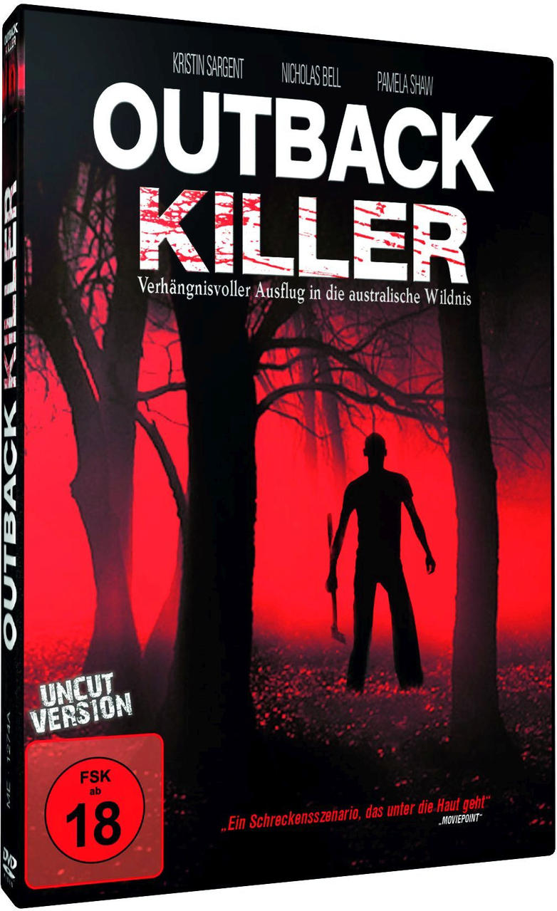 DVD-Cover: Outback Killer, mit einer Schattenfigur im Wald.