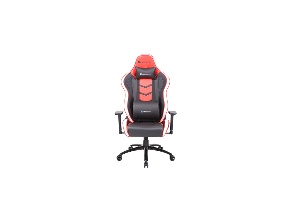 Silla gaming - Newskill Kaidan, Reposabrazos 3D, Hasta 150 kg, PU transpirable + Carbón, Rojo