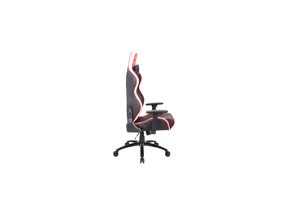 Silla gaming - Newskill Kaidan, Reposabrazos 3D, Hasta 150 kg, PU transpirable + Carbón, Rojo