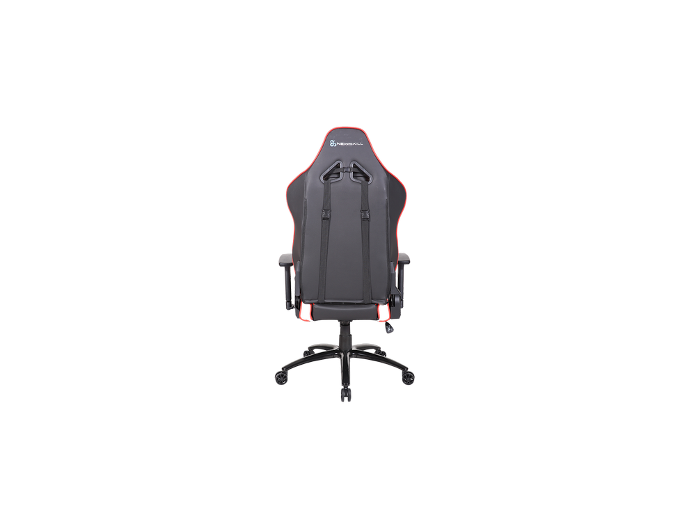 Silla gaming - Newskill Kaidan, Reposabrazos 3D, Hasta 150 kg, PU transpirable + Carbón, Rojo