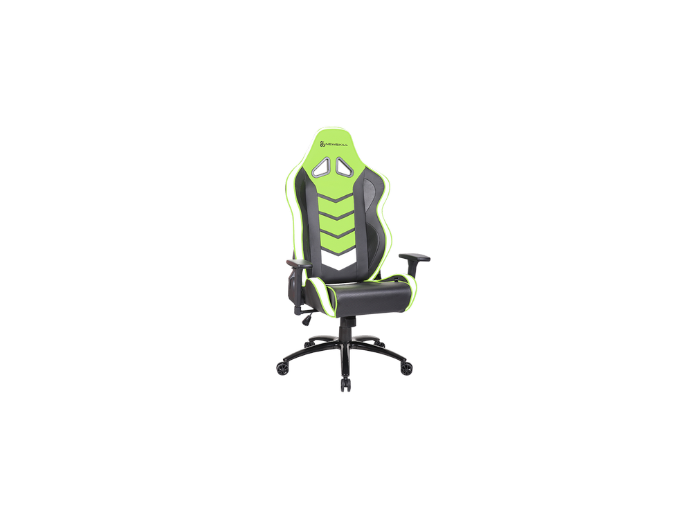 Silla gaming - Newskill Kaidan, Reposabrazos 3D, Hasta 150 kg, PU transpirable + Carbón, Verde