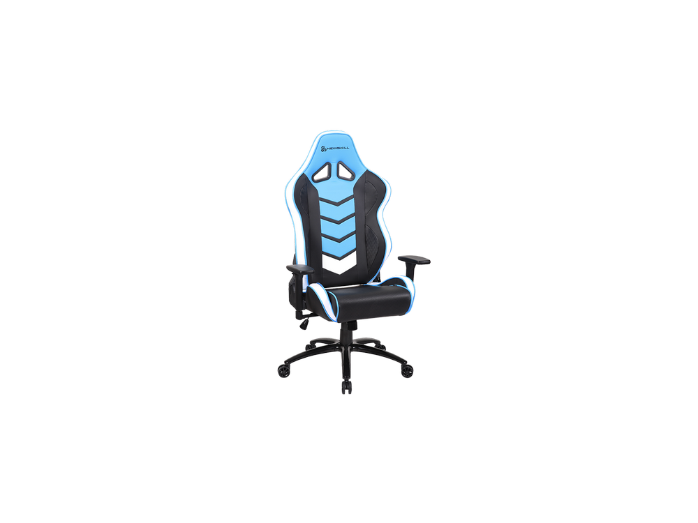 Silla gaming - Newskill Kaidan, Reposabrazos 3D, Hasta 150 kg, PU transpirable + Carbón, Azul