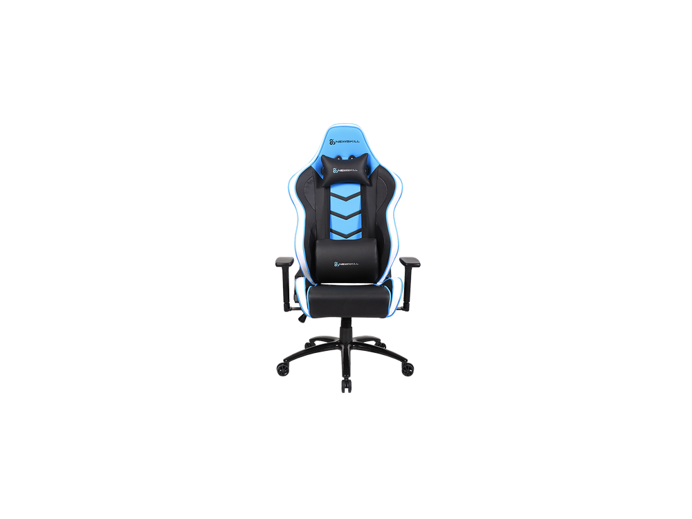 Silla gaming - Newskill Kaidan, Reposabrazos 3D, Hasta 150 kg, PU transpirable + Carbón, Azul