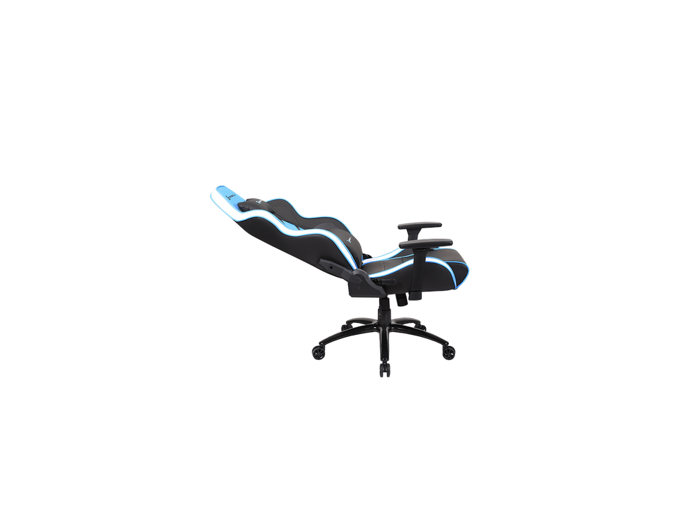 Silla gaming - Newskill Kaidan, Reposabrazos 3D, Hasta 150 kg, PU transpirable + Carbón, Azul