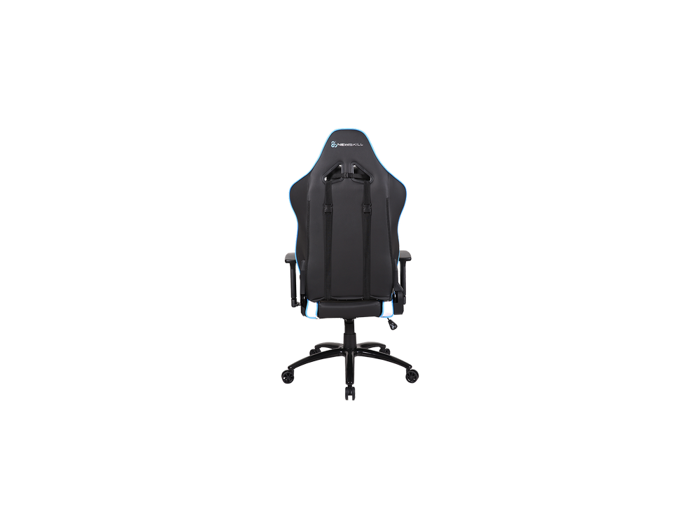 Silla gaming - Newskill Kaidan, Reposabrazos 3D, Hasta 150 kg, PU transpirable + Carbón, Azul