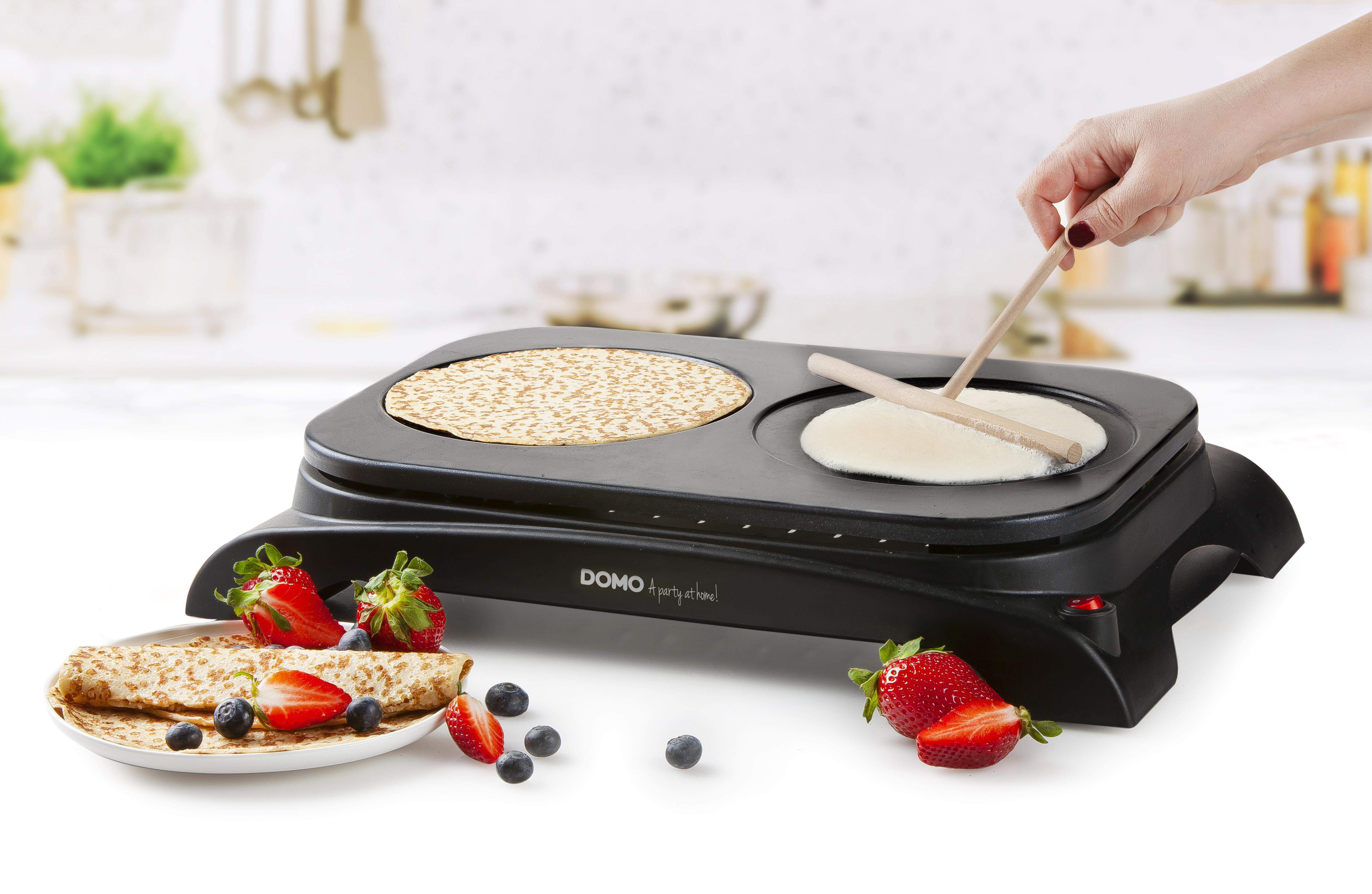 DOMO DO8715P Pancake-Maker Schwarz