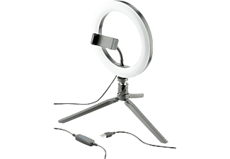 CELLULARLINE Selfie Ring - Stativ (Schwarz/Weiss)