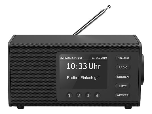 HAMA DR1000DE - Digitalradio (DAB, DAB+, FM, Schwarz)