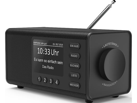 HAMA DR1000DE - Digitalradio (DAB, DAB+, FM, Schwarz)