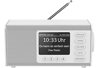 HAMA DR1000DE - Radio digitale (DAB, DAB+, FM, Bianco)