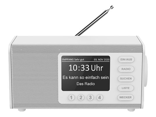 HAMA DR1000DE - Digitalradio (DAB, DAB+, FM, Weiss)