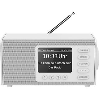 HAMA DR1000DE - Radio digitale (DAB, DAB+, FM, Bianco)