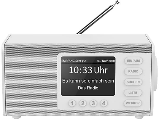 HAMA DR1000DE - Digitalradio (DAB, DAB+, FM, Weiss)