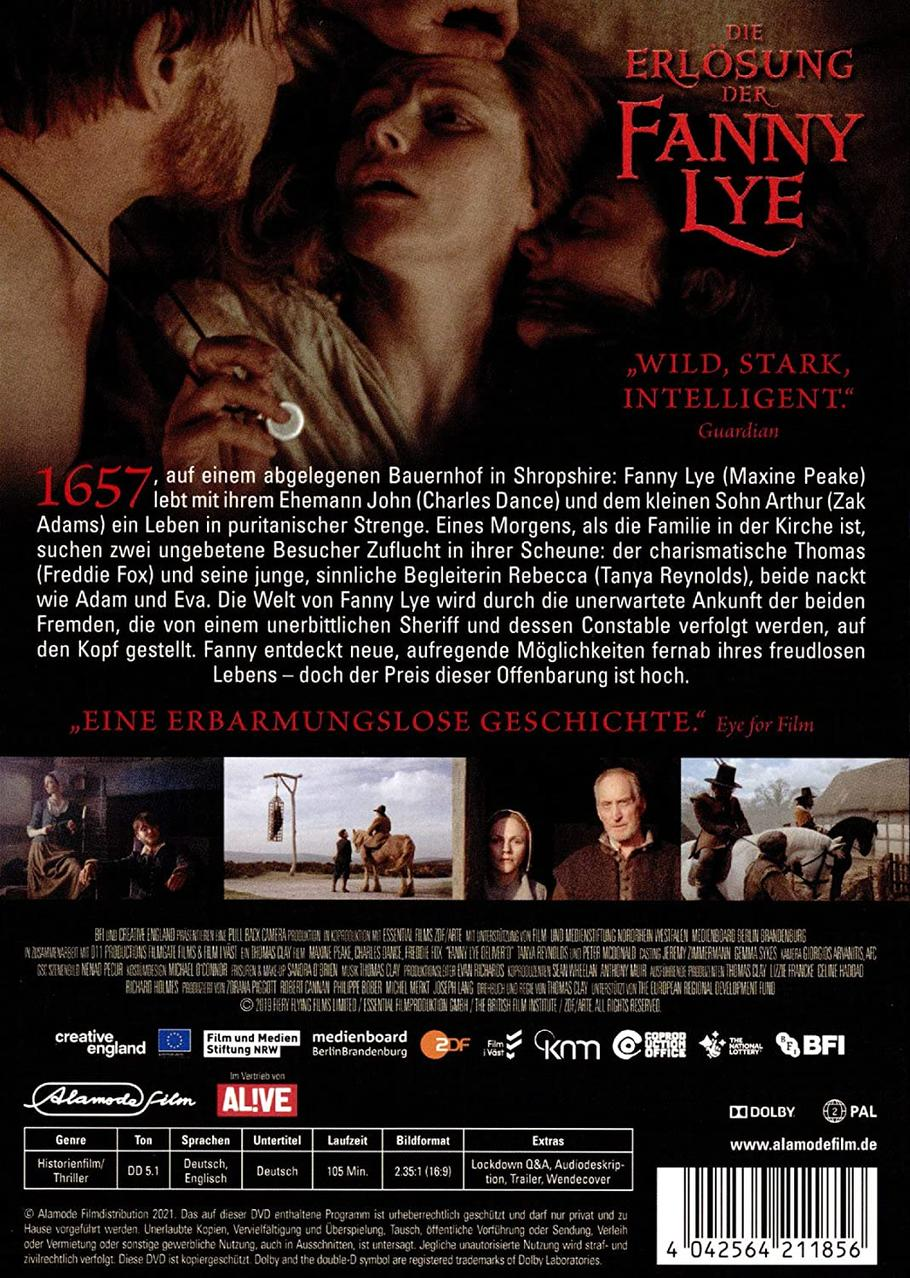 DVD-Hülle für den Film The Erlöser of Fanny Lye mit Filmcredits.