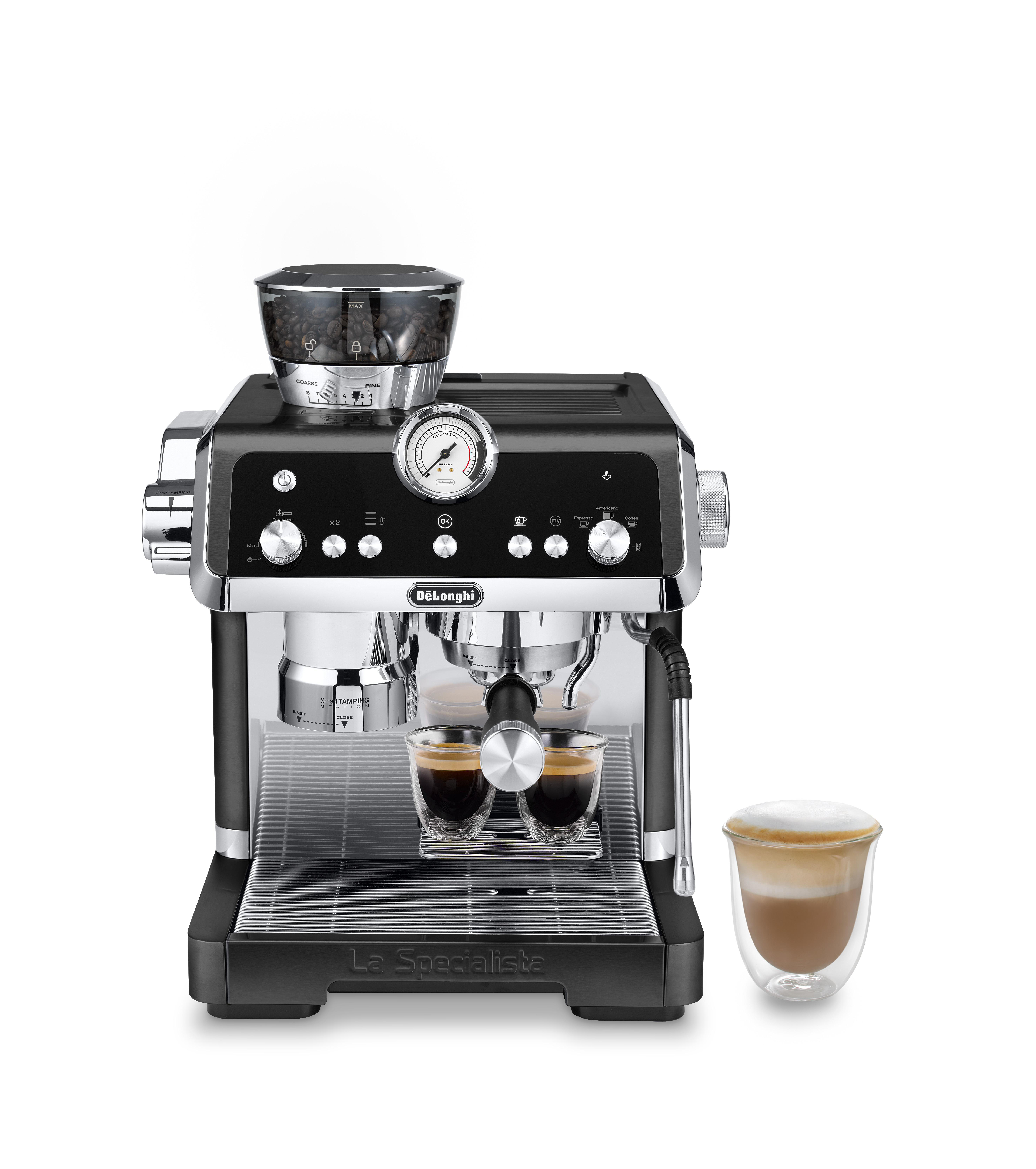 La DELONGHI Espressomaschine Schwarz/Metall Prestigio Specialista EC9355.BM