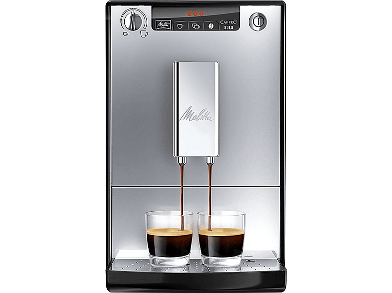 Melitta E 950-103 Caffeo Solo Kaffeevollautomat (Silber, Stahl-Kegelmahlwerk)