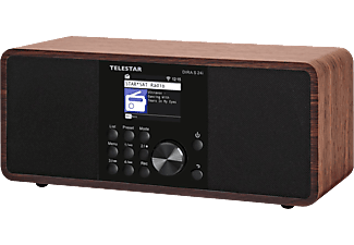 TELESTAR DIRA S 24i - Radio numérique (DAB+, FM, Internet radio, Noir/Brun)