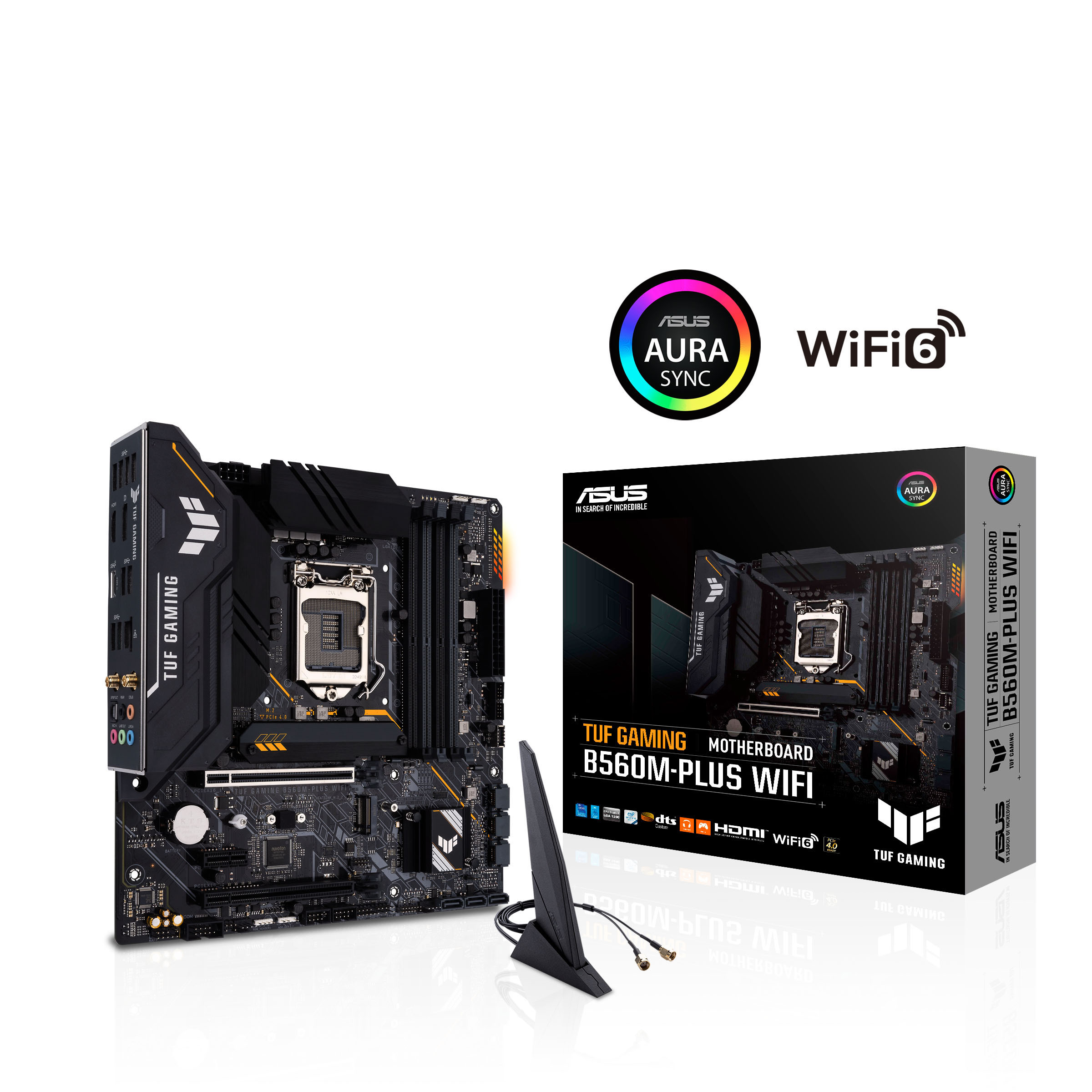 B560M-PLUS WIFI ASUS Schwarz GAMING TUF Gaming-Mainboard (90MB1770-M0EAY0)