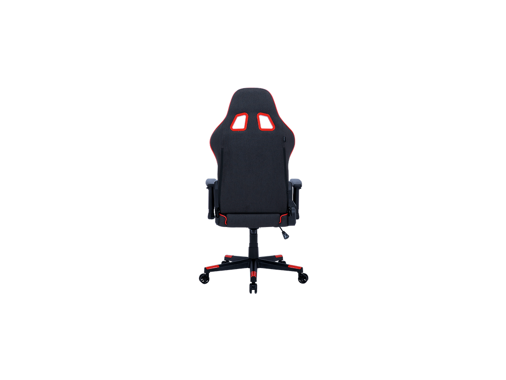 Silla gaming - Newskill Kitsune Zephyr, Reposabrazos 2D, 150 kg, Tela, Ruedas de nylon, Negro Espacial y Rojo