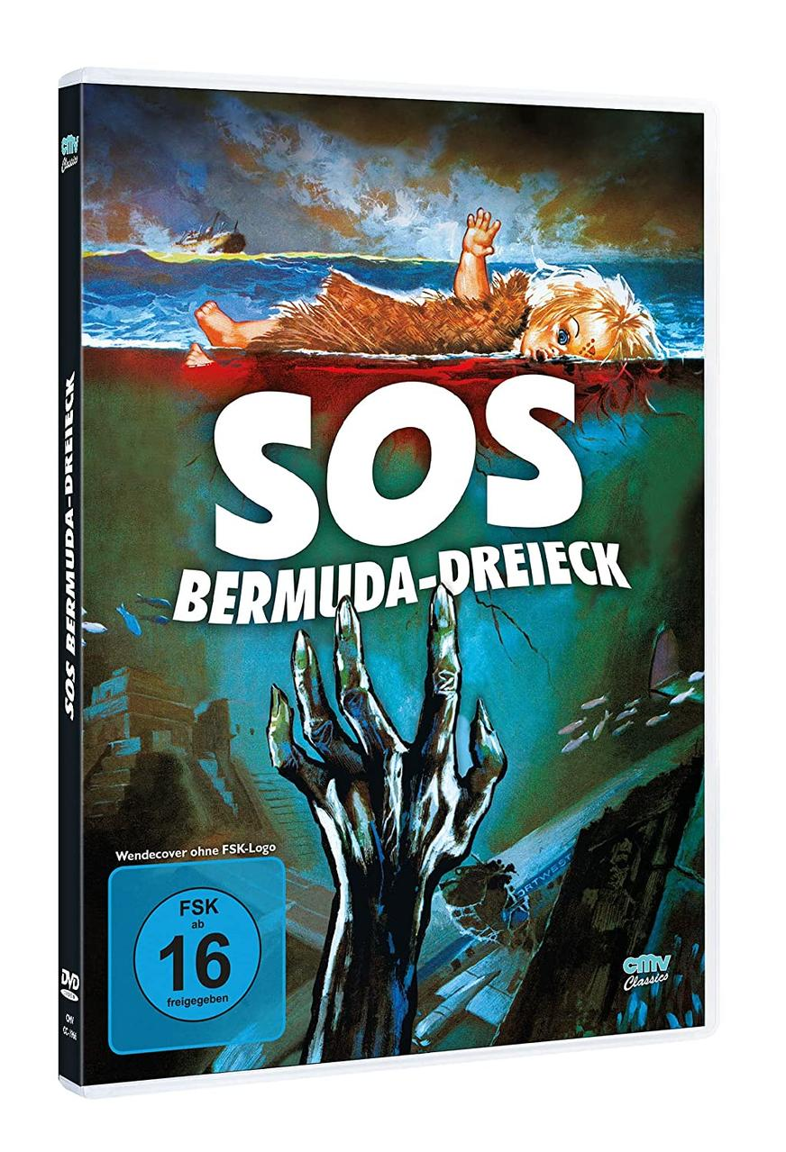 DVD-Cover mit dem Titel SOS BERMUDA-DREIECK, mit einer Monsterhand.
