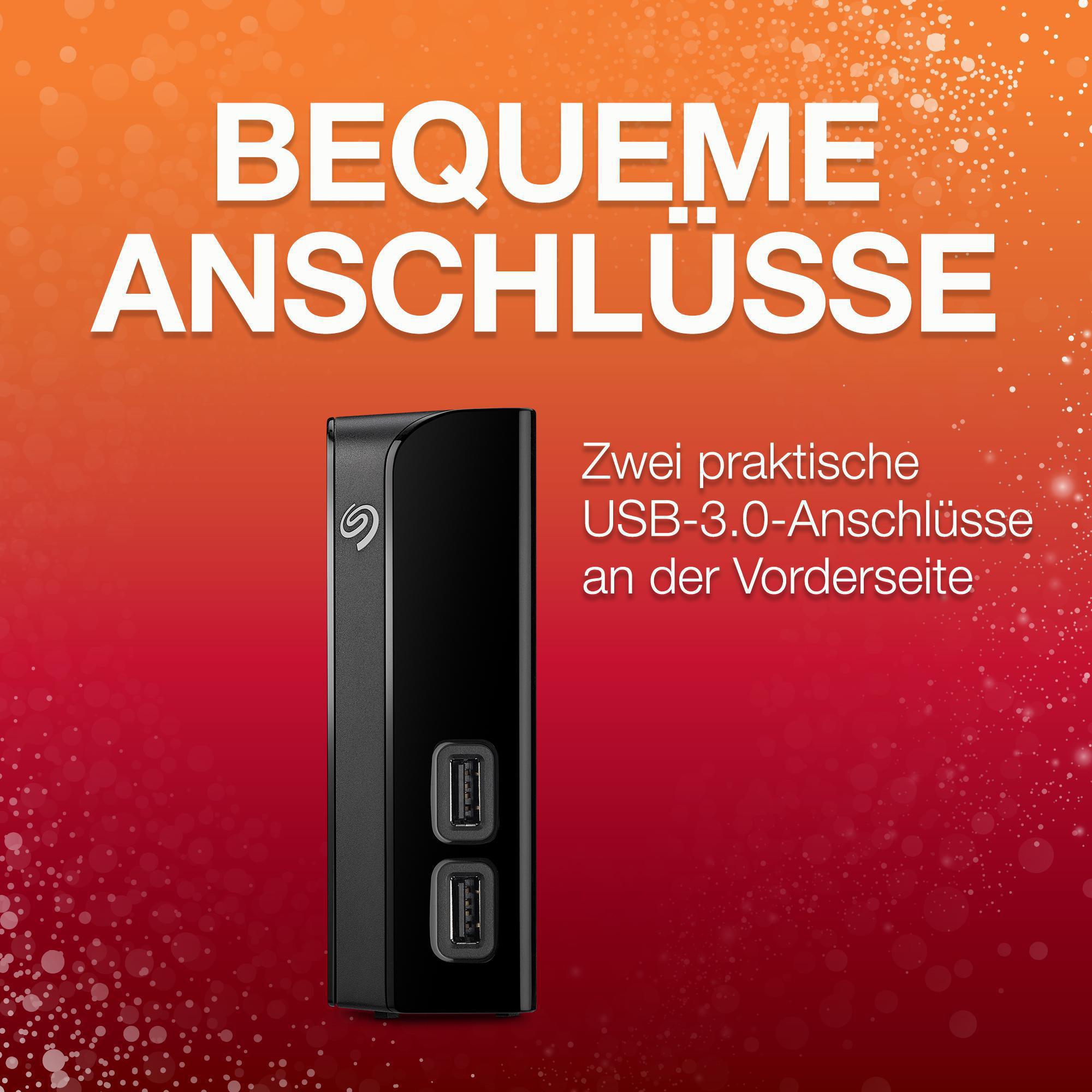 SEAGATE Backup Plus HUB Desktop TB Festplatte, 3,5 Zoll, Schwarz extern, HDD, 8