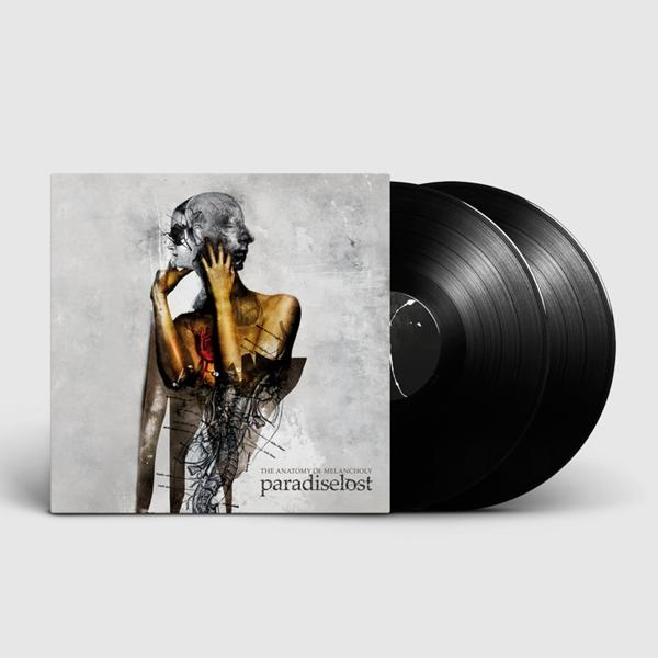 Album borító töredezett emberi alakkal és két fekete bakelit lemezzel.