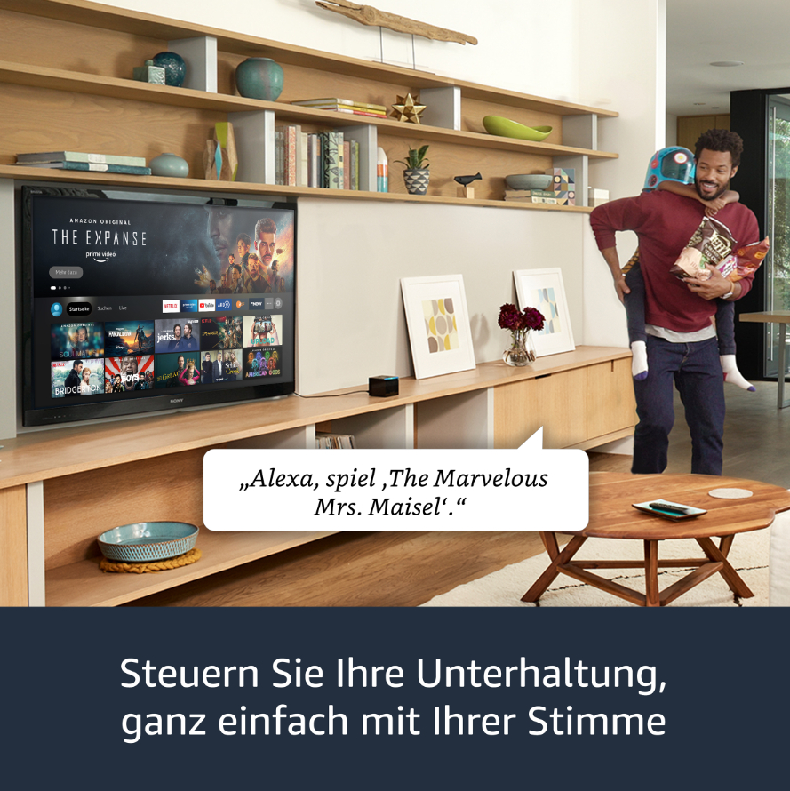 AMAZON Fire TV Cube Hands-free 4K Ultra HD Streaming-Mediaplayer 16 GB, Schwarz