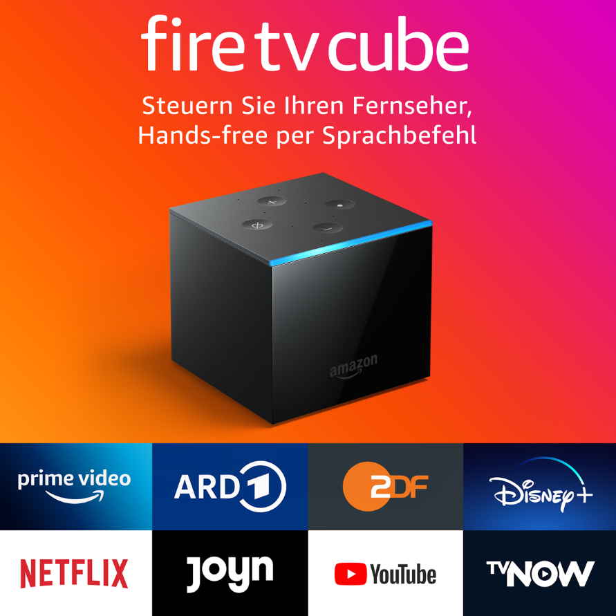 AMAZON Fire TV Cube Hands-free 4K Ultra HD Streaming-Mediaplayer 16 GB, Schwarz