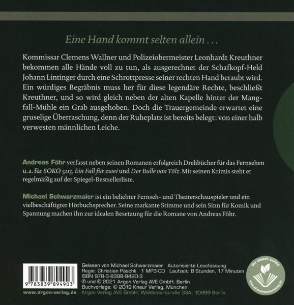 Michael Schwarzmaier - Tote Hand (SA)  - (MP3-CD)