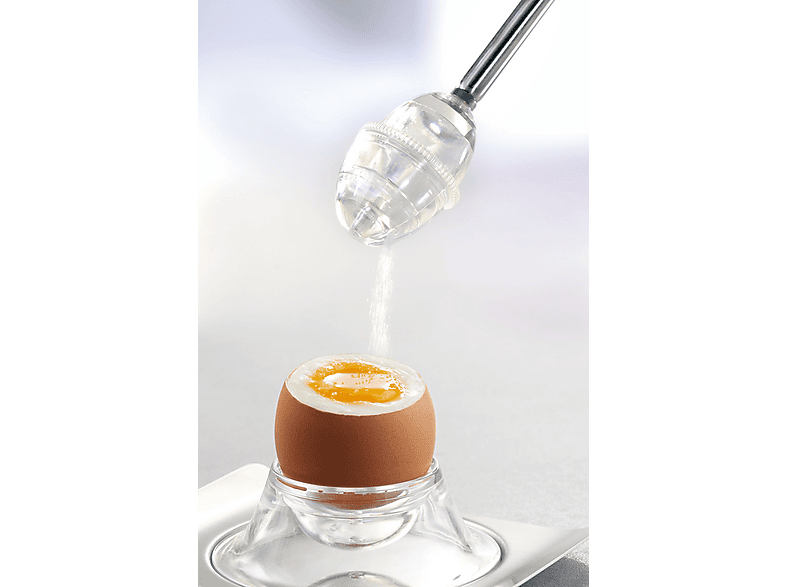 Gefu Egg Peeler with Integrated Salt Cellar Stainless Steel in Silver