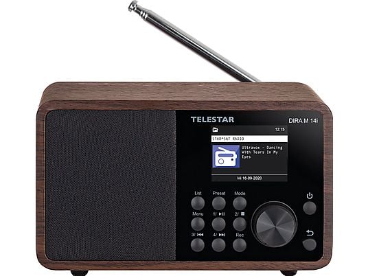 TELESTAR DIRA M 14i - Radio numérique (DAB, DAB+, FM, Internet radio, Noir/Brun)
