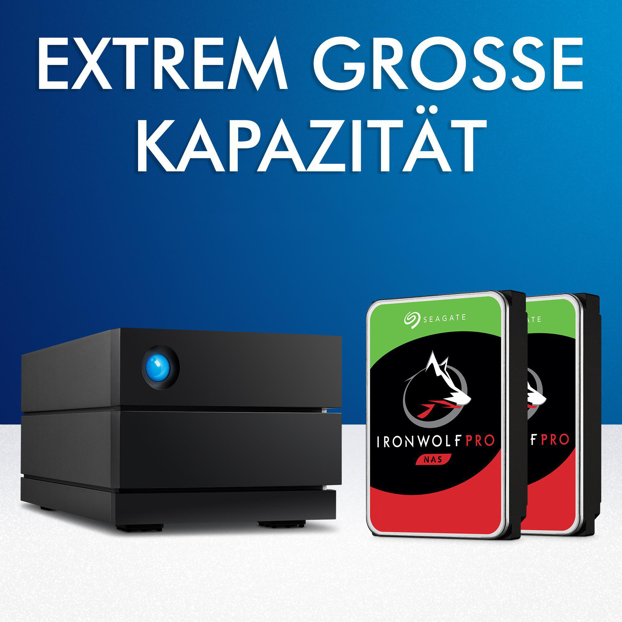 LACIE 2Big Raid Thunderbolt 3 Festplatte, 4 TB HDD, 3,5 Zoll, extern, Schwarz