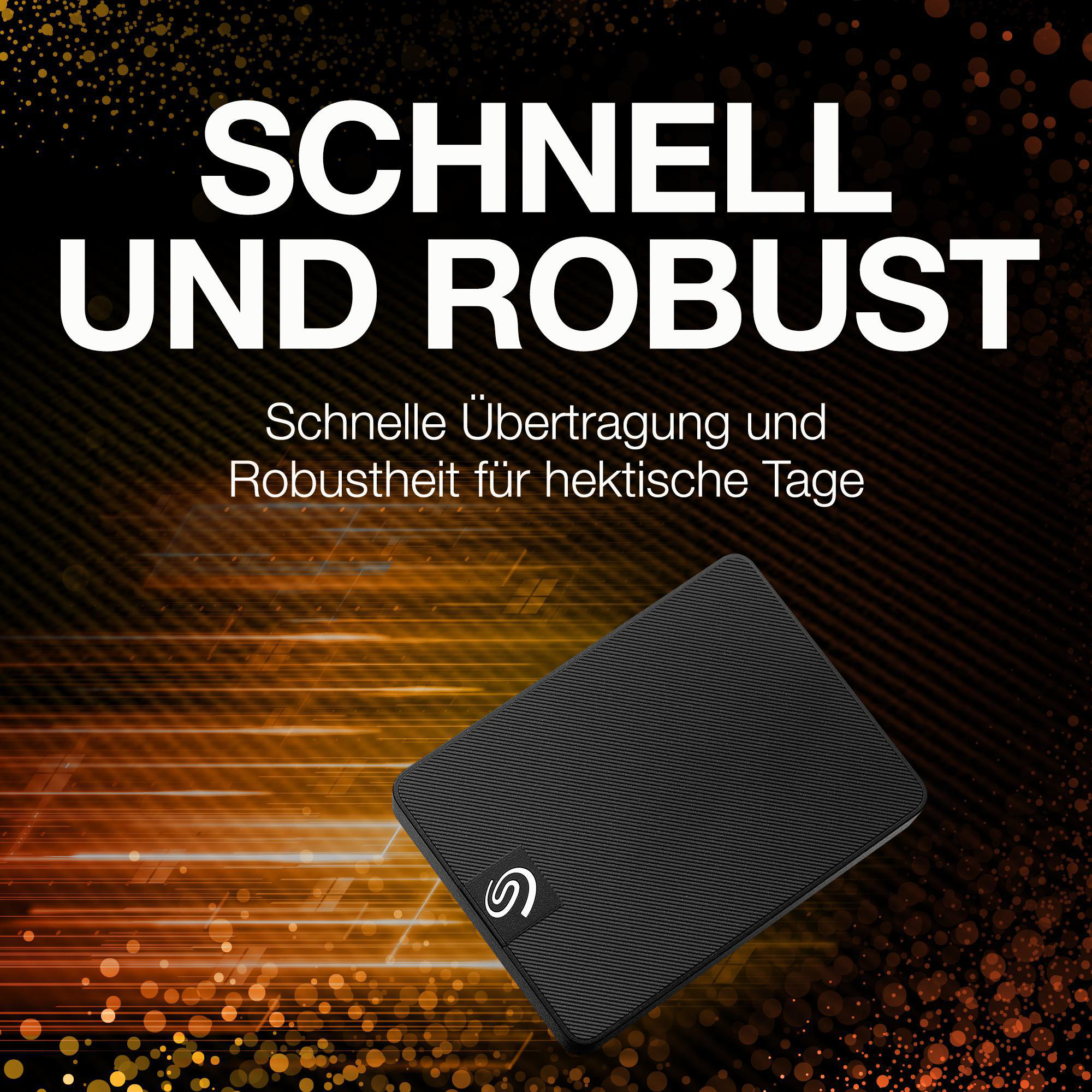 SEAGATE Expansion SSD Festplatte, 1 TB SSD, extern, Schwarz