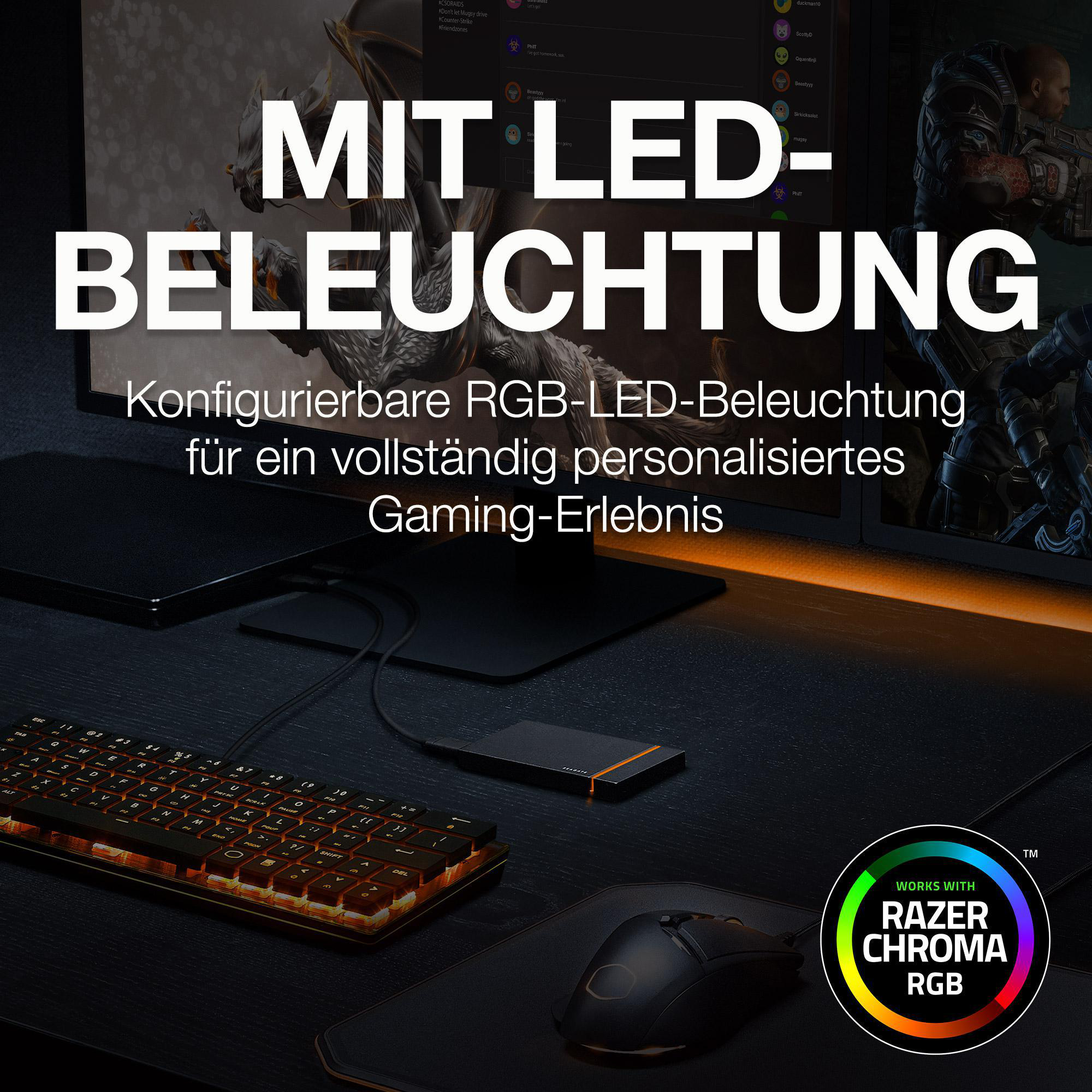 SEAGATE STJP2000400 2TB FIRECUDA GAMING SSD Festplatte, 2 TB SSD, extern, Schwarz