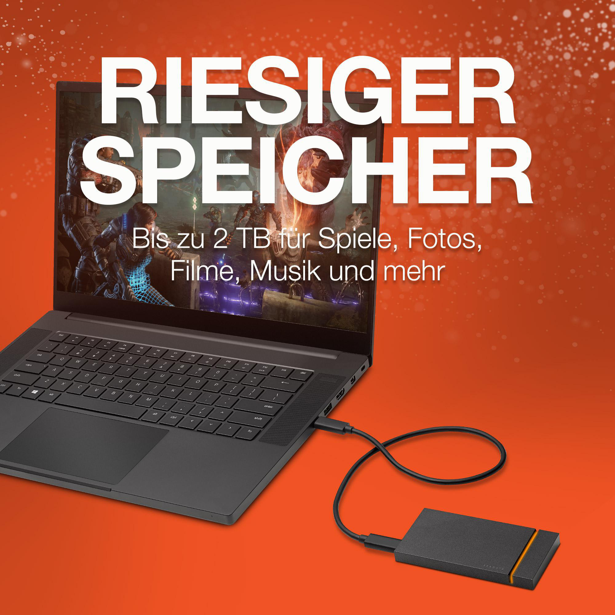 SEAGATE STJP2000400 2TB FIRECUDA GAMING SSD Festplatte, 2 TB SSD, extern, Schwarz
