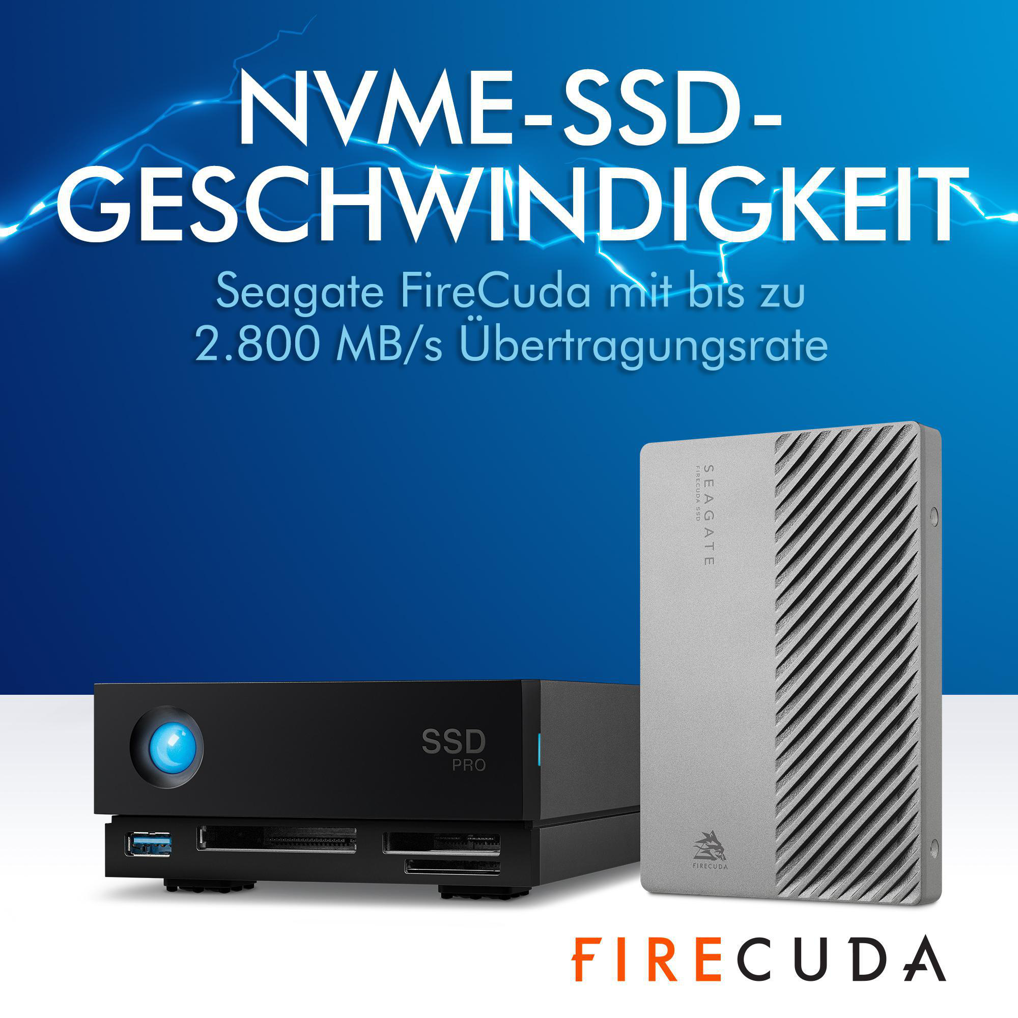 LACIE 1big Dock Festplatte, 2 TB SSD, extern, Schwarz