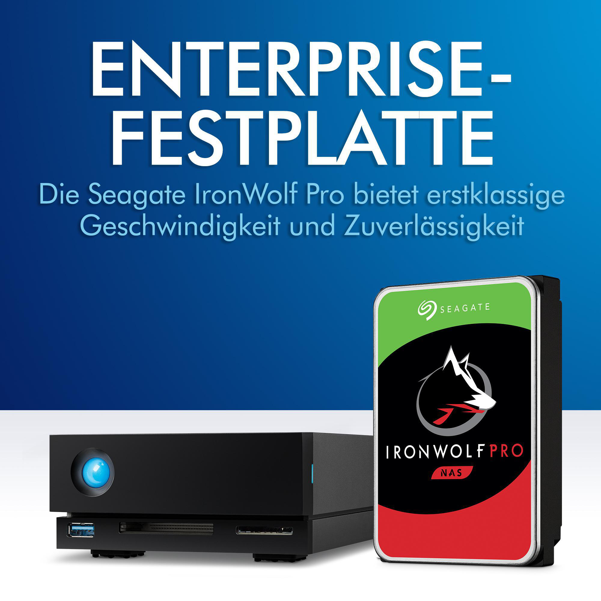 LACIE 1big Dock Festplatte, 16 TB HDD, extern, Schwarz