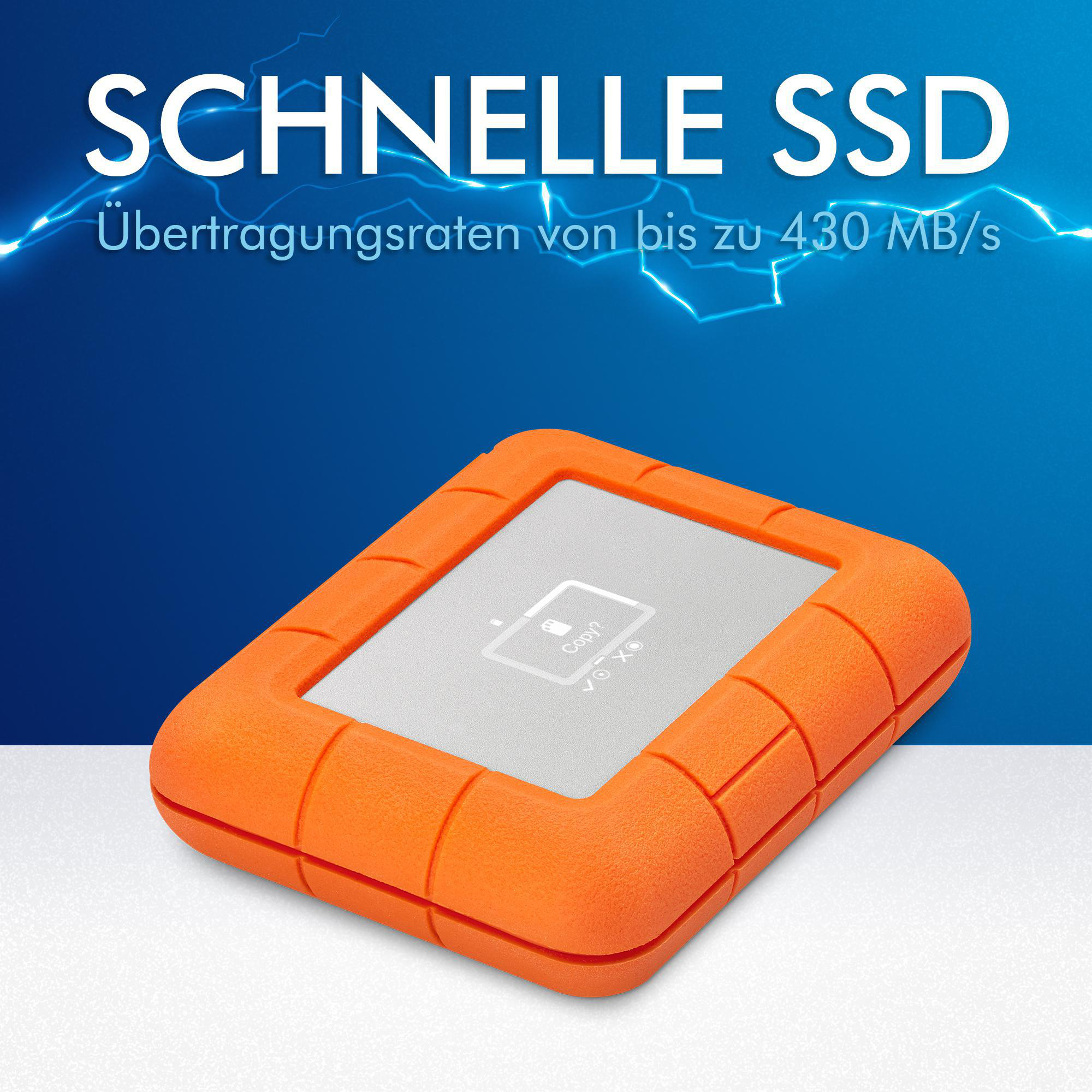 SSD, SSD Zoll, BOSS 2,5 1 Orange/Silver TB LACIE Rugged Festplatte, extern,