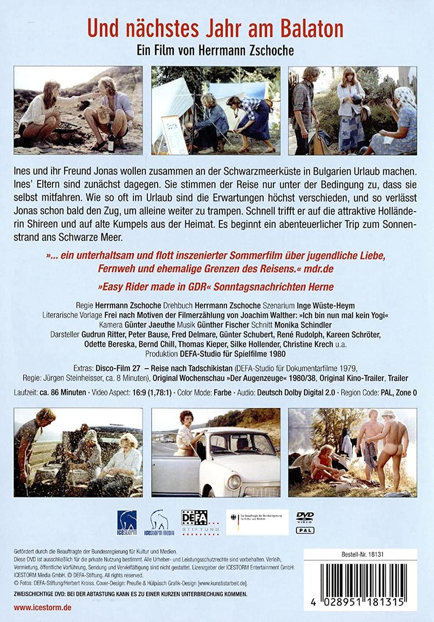 Poster für den Film "Und nächstes Jahr am Balaton" mit Szenen aus dem Film.