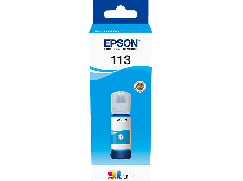 EPSON 113 EcoTank-Tintenflasche in Pigmentcyan; Tintenpatrone