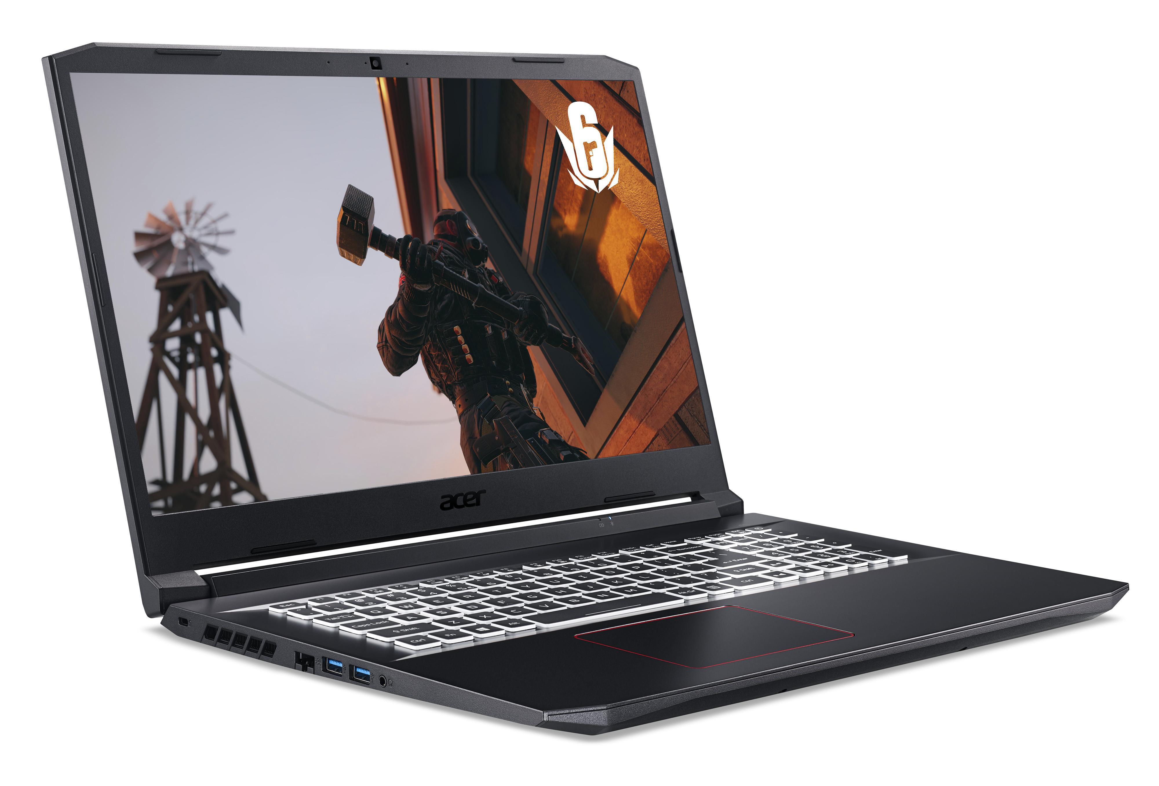 ACER Nitro 5 (AN517-52-74H8) mit 120 Hz Display &  RGB Tastaturbeleuchtung - 17,3 Zoll - Intel® Core™ i7 i7-10750H - 16 GB - 512 GB - NVIDIA GeForce RTX™ 3060 - Windows 10 Home (64 Bit)