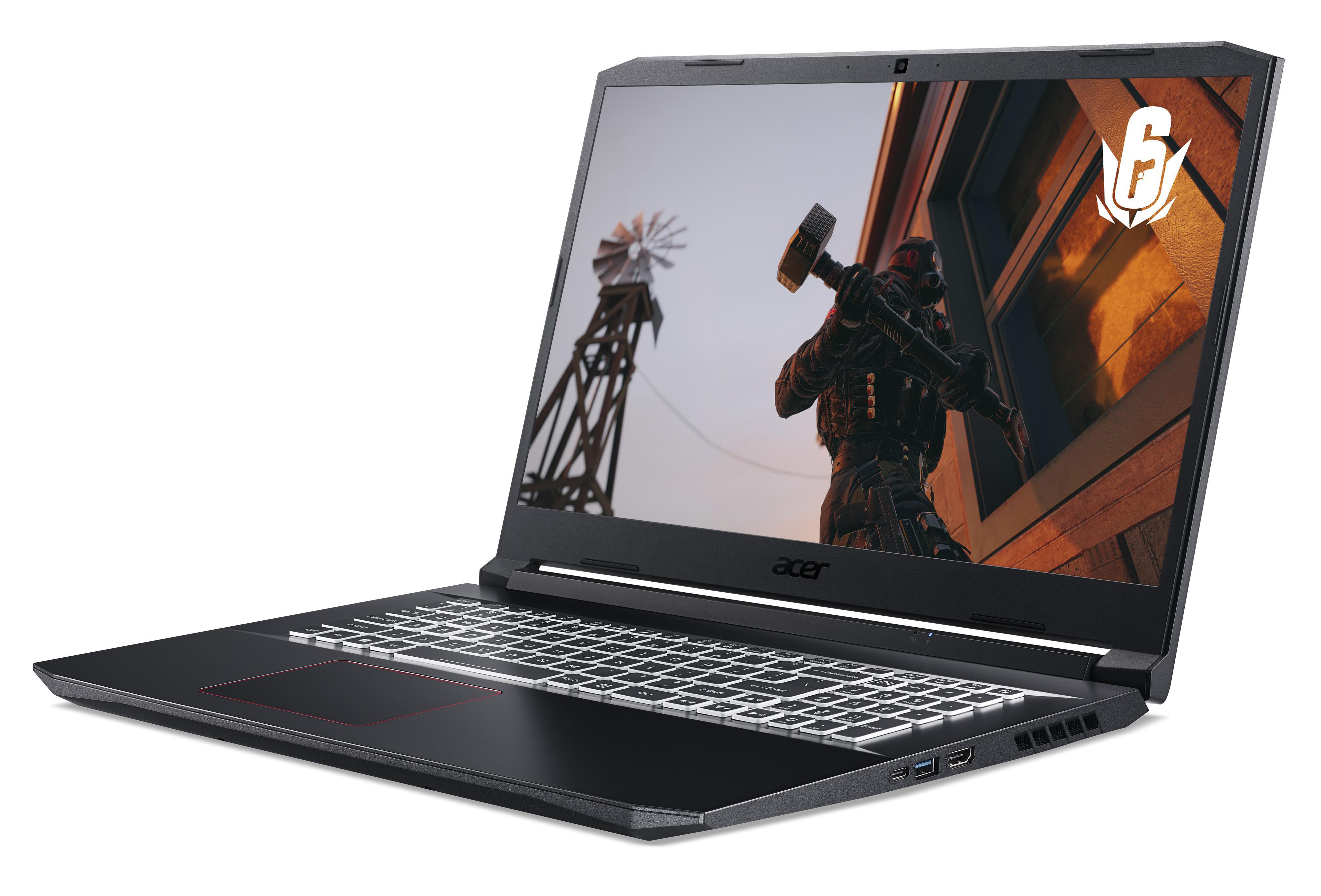ACER Nitro 5 (AN517-52-74H8) mit 120 Hz Display &  RGB Tastaturbeleuchtung - 17,3 Zoll - Intel® Core™ i7 i7-10750H - 16 GB - 512 GB - NVIDIA GeForce RTX™ 3060 - Windows 10 Home (64 Bit)