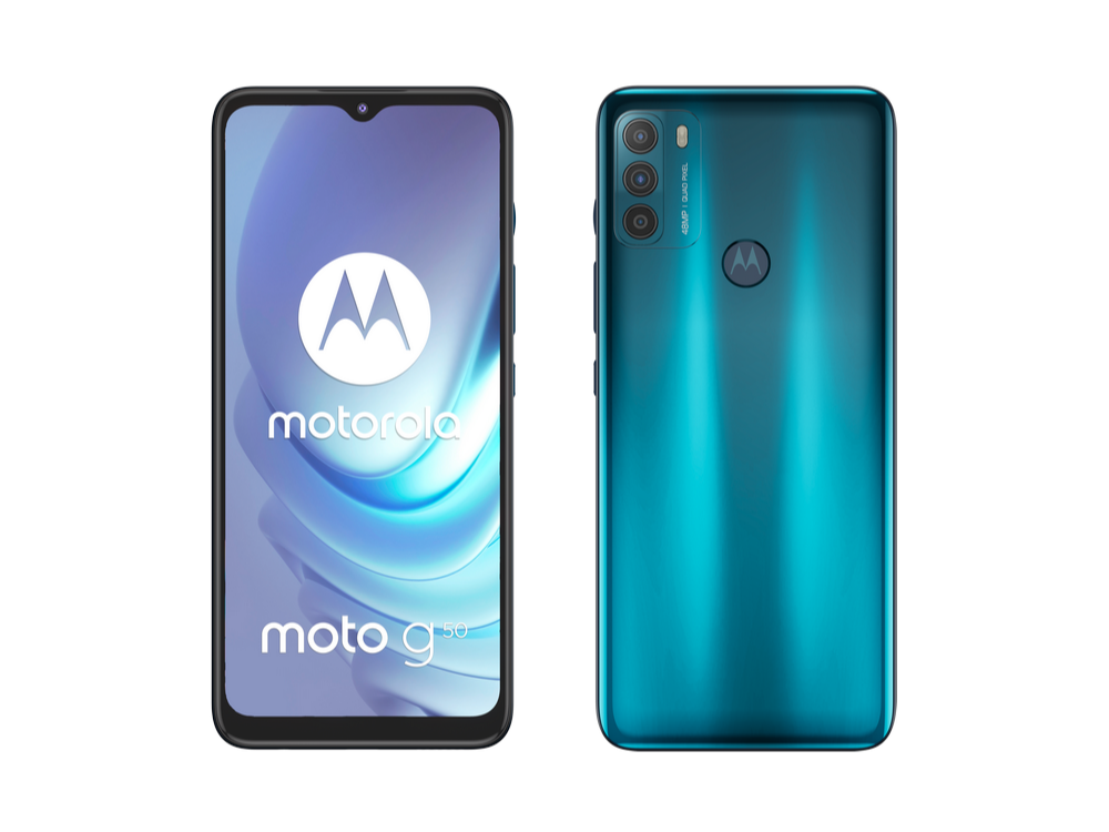 motorola G50 5G, Verde, 128 GB, 4 GB RAM, 6.5" HD+, IPS LCD, 90 Hz, Snapdragon 480, 5000 mAh, Android