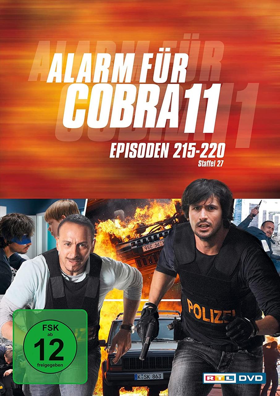 DVD-Cover. Zwei Männer in Aktion, Titel 'Alarm für Cobra 11'.